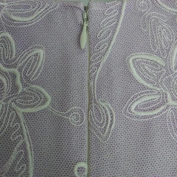 NWT Sz 6 Burberry White Lace and Lavender Dress - Picture 7 of 16